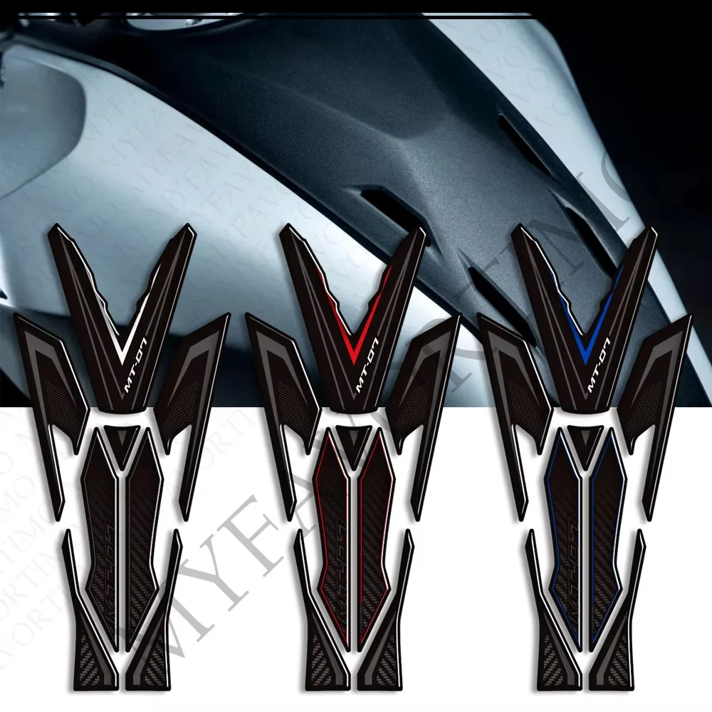 For MT-07 MT07 MT 07 Motorcycle Tank Pad Side Grips Gas Fuel Oil Knee Protection Stickers Decals 2025 2026 view 3