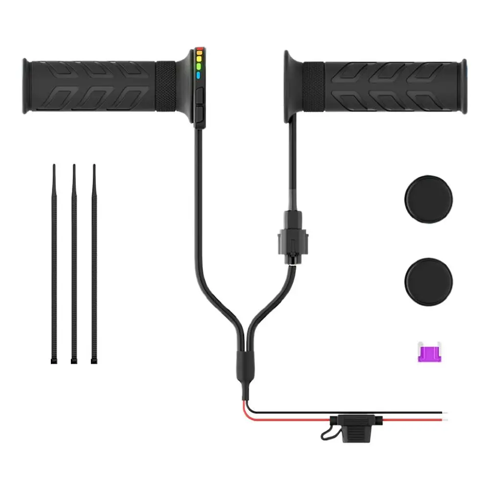 AliExpress NONE FOR J60F Heated Handle Grips with Memory Technology 5 Level Adjustment Motorcycle Electric Bike Heated Grips Easy Installation