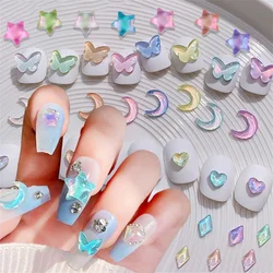 10pcs 일본 혼합 스타 문 나비 네일 아트 매력 Kawaii 수지 패션 만화 네일 장식 DIY 매니큐어 액세서리
