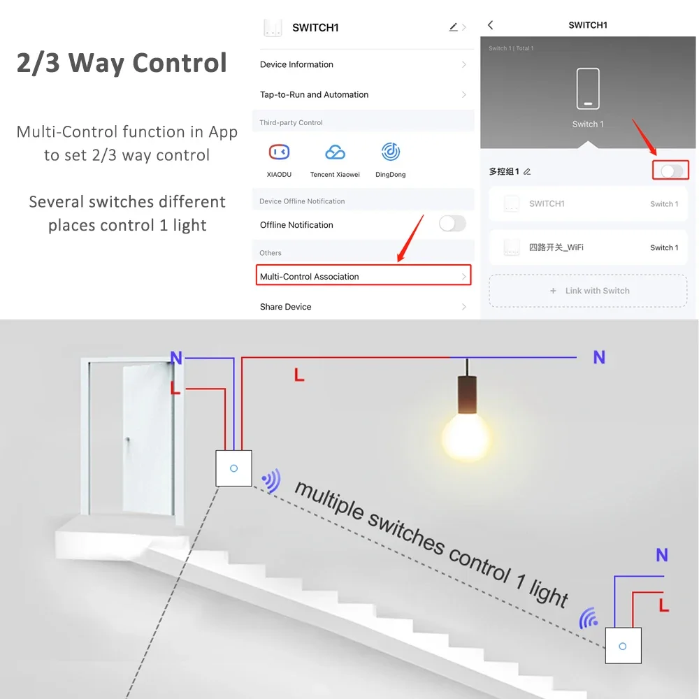 Tuya Smart Life WiFi Wall Touch Button 220V AC Light Switch for Lamp 1 2 3 4 Gang APP Voice Remote Control EU UK Europe Standard