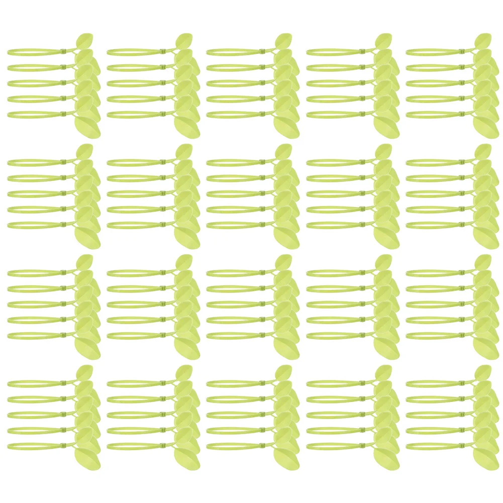 Garden Plant Clips Leaf Cable Ties Garden Support Green Nylon Material Simple Locking Mechanism Flexible Adjustment