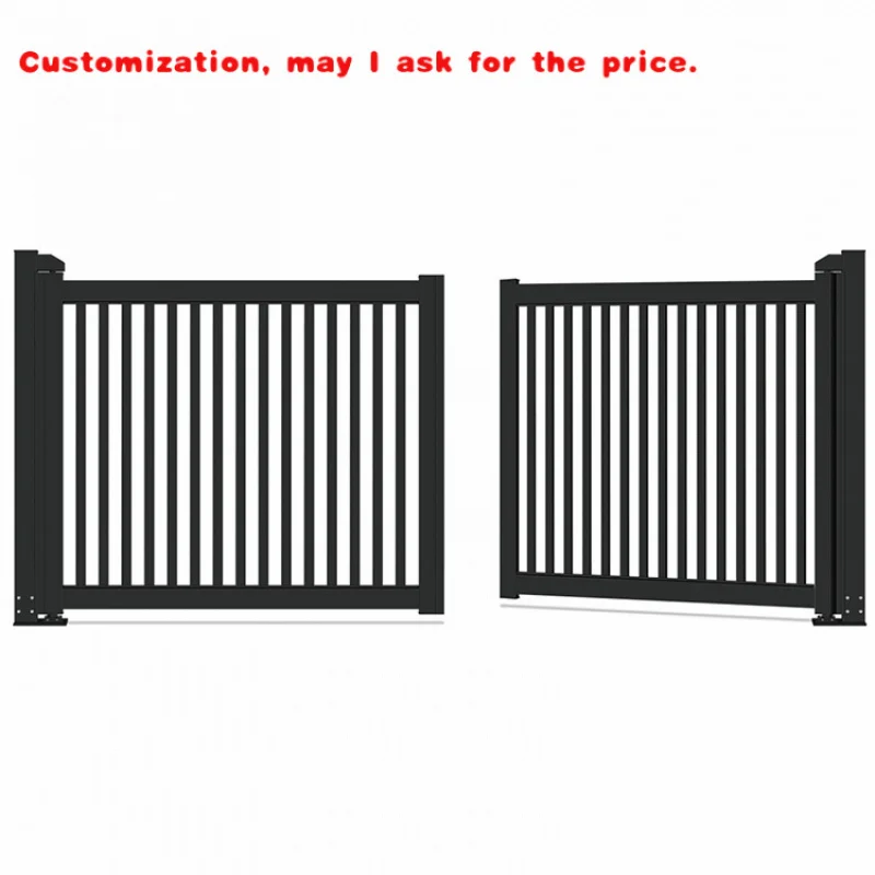 

custom.Cantilever Gate Design Aluminum Alloy Linear Gate Trackless Sliding Door Outdoor Courtyard School Fence Auto
