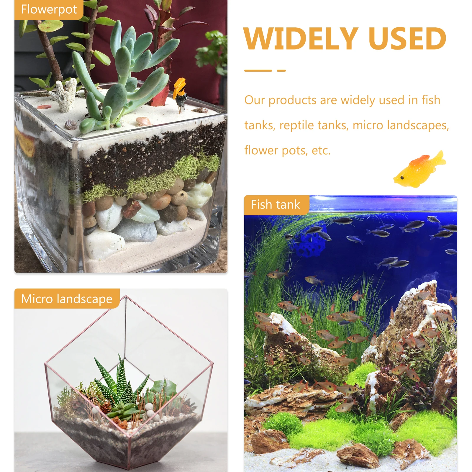 

30pcs Decor Resin Mini Fish H Painted Vivid Small Resin Fish L scape Aquarium Terrarium DIY Craft Ocean World Props