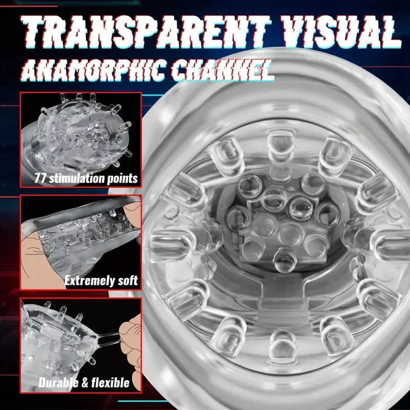 Erwachsene liefert automatischen männlichen Masturbator drei Motoren Halsstruktur beißen und Blowjob Masturbation Männer Vibration Mastubator