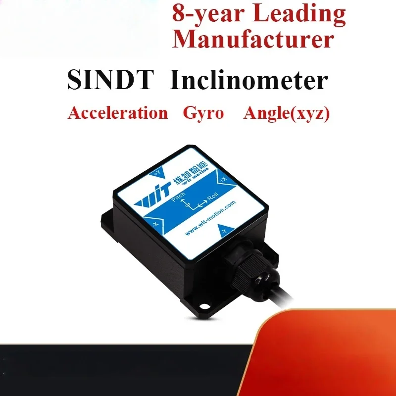 SINDT Dual-axis Accelerameter 200Hz MPU6050 3-Axis Acceleration+Gyro+Quaternion+2-Axis Angle(XY 0.2°Accuracy), IP67 Waterproof