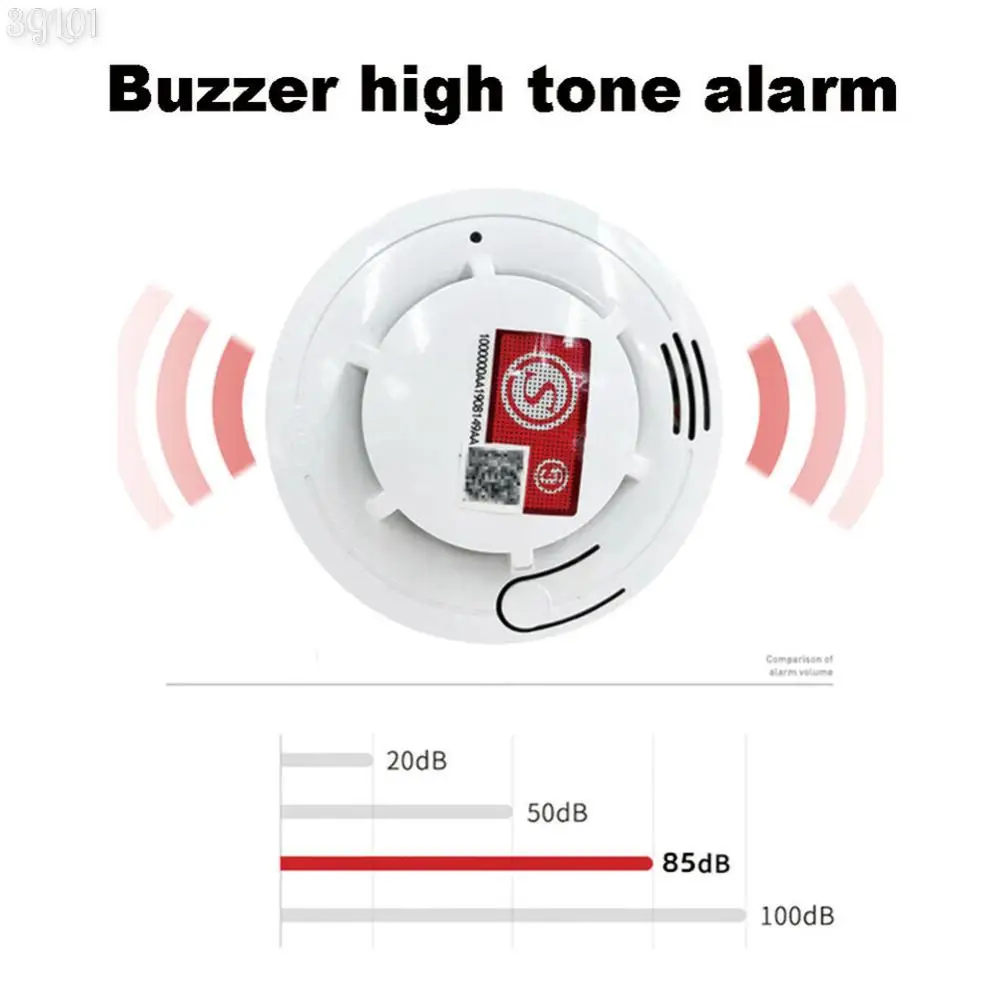 Fire Protection Smoke Detector, Home Fire Alarm, Detector de fumaça com baterias, Home Security System, 1 Pc, 2Pcs