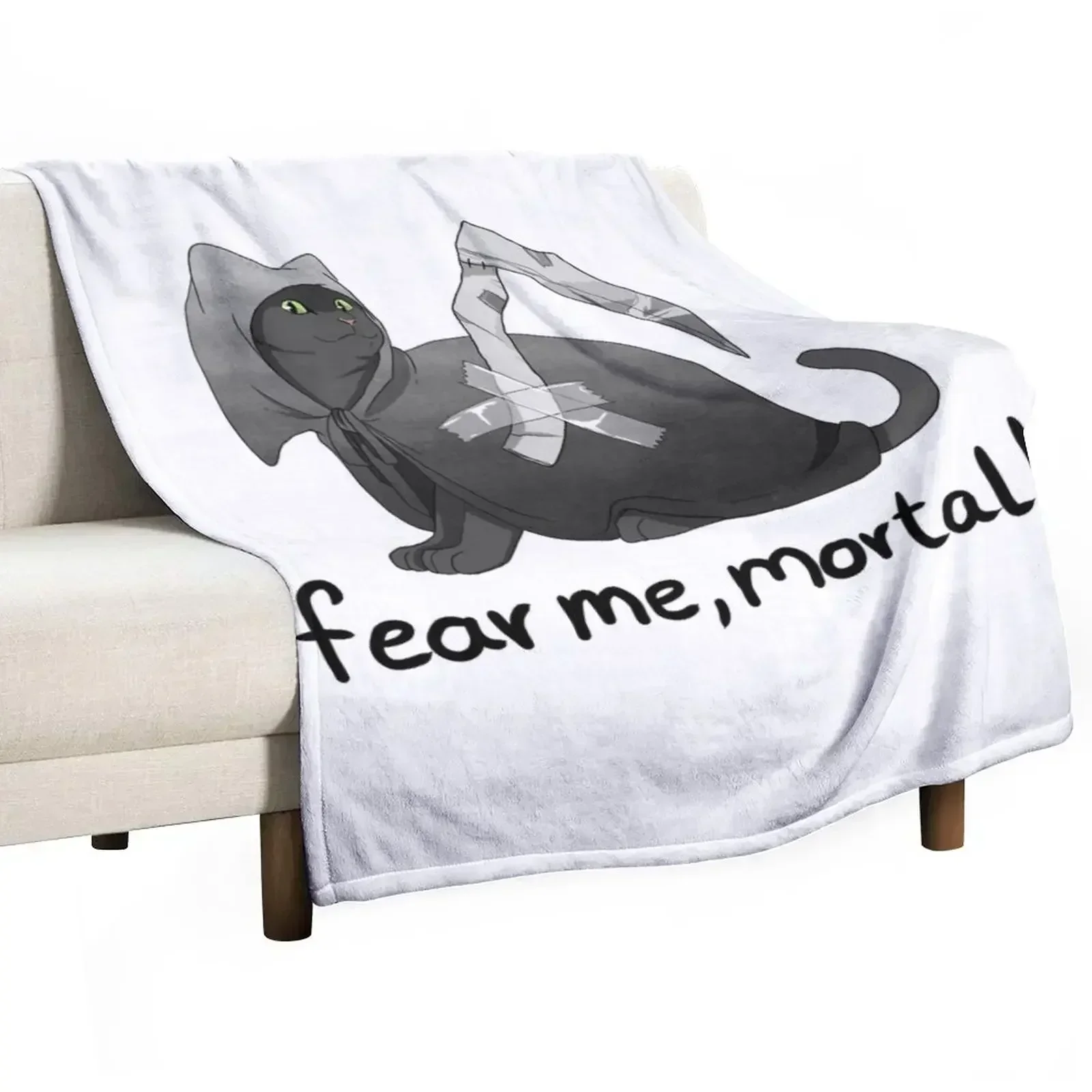 

Fear me, mortal! Throw Blanket Plush Fuzzy Cozy Blanket for Couch Sofa