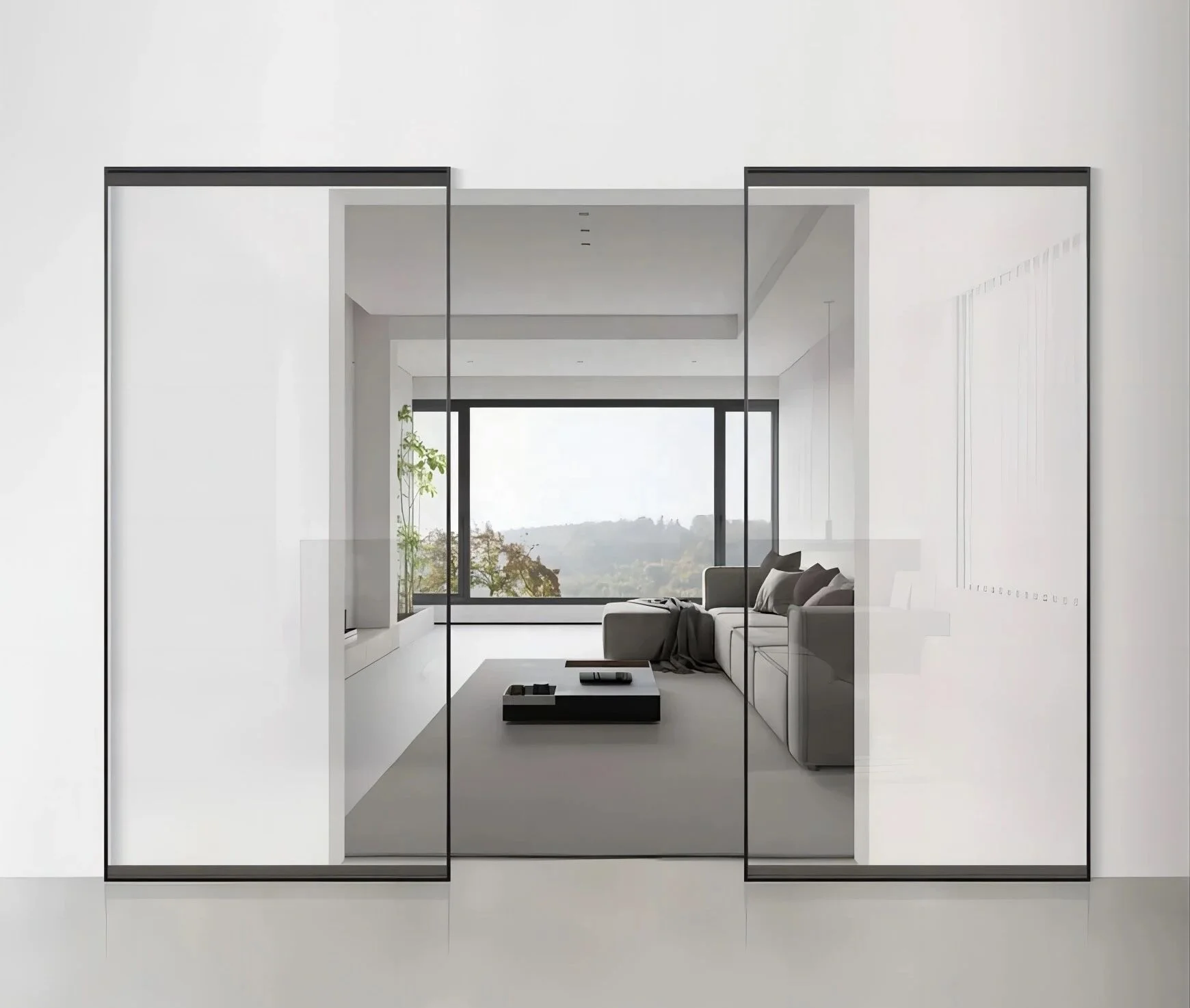 

Индивидуальный размер, бесследная алюминиевая рама, стеклянная дверь-призрак, раздвижная дверь из алюминиевого сплава, кухня, ванная комната, невидимая перегородка, дверь