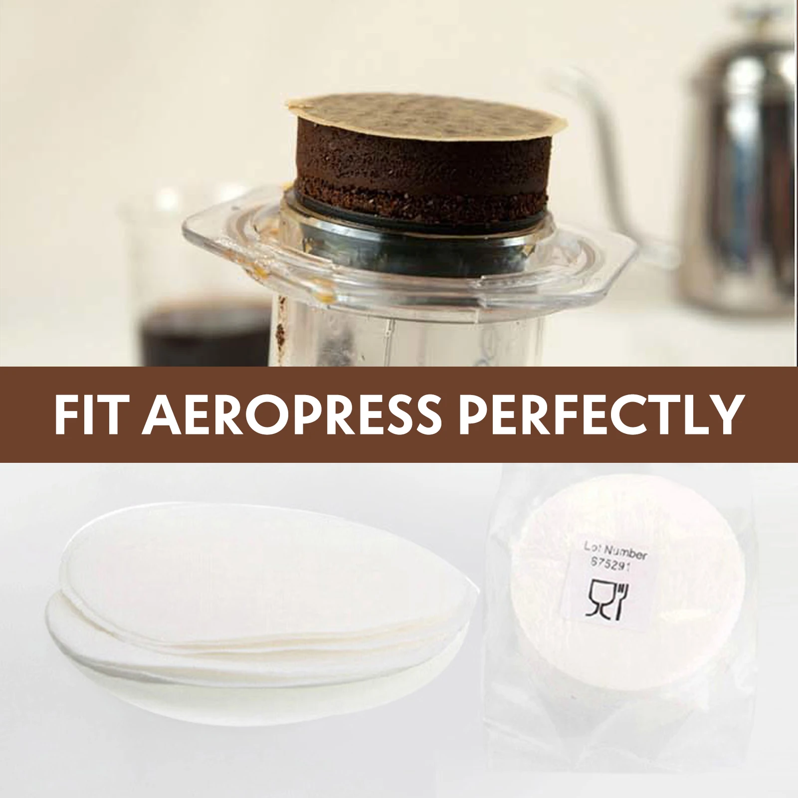 350pcs Coffee Filter Paper Compatible With Aeropress, Micro Paper Filters 64mm