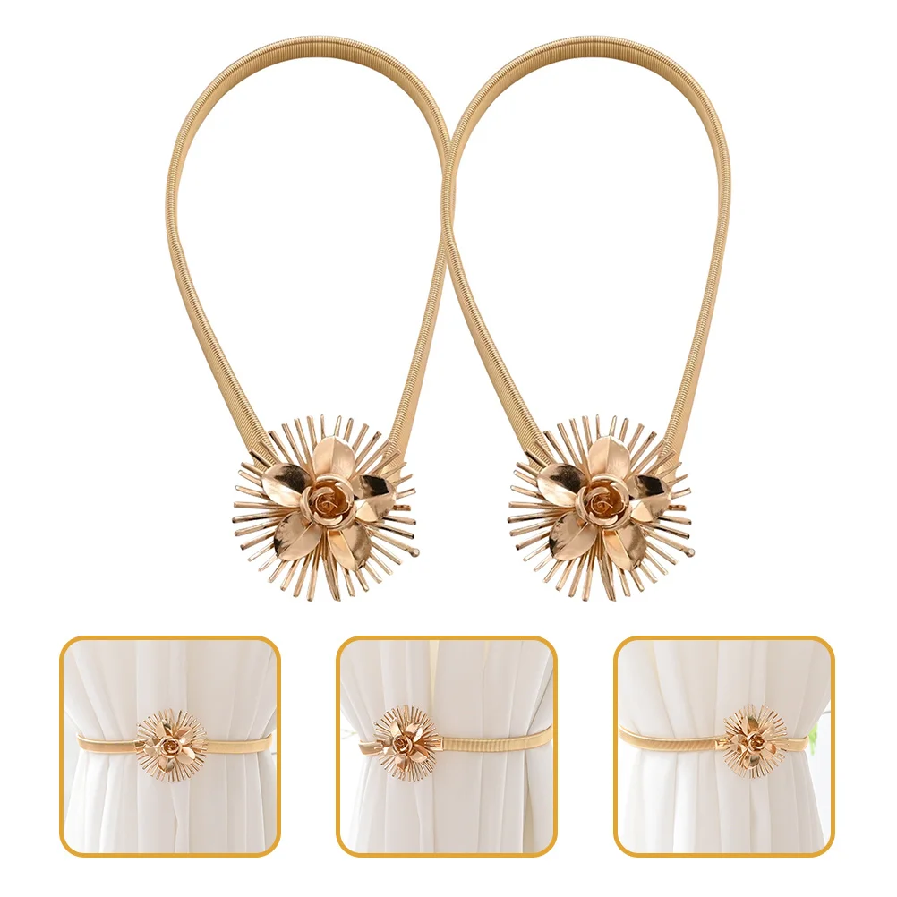 

2Pcs Metal Curtain Holdbacks Reliable Decorative Ties for Warming Gifts Spring Curtain Tiebacks Window Holdbacks