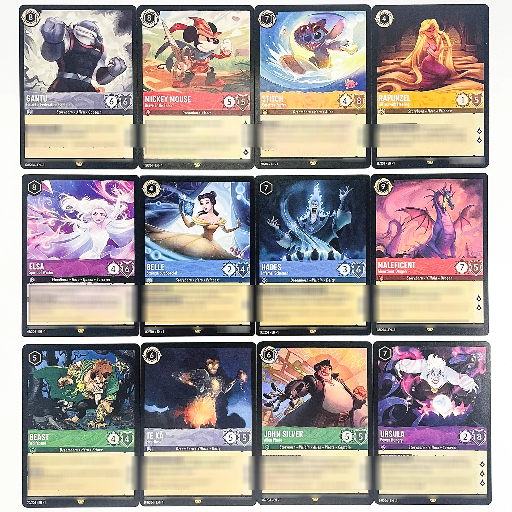 

Lorcana Proxy Chapter 1 Regular High Quality Rare Cards Legendary Cards Elsa Mickey Mouse TCG Game Cards English version