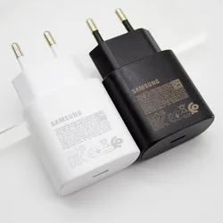 Samsung S23FE A06 Usb Type C 25W Super Fast Charge Charger PD EU Wall Power Adapter Cable For Galaxy A52 A54 A53 A34 A73 S24 A25