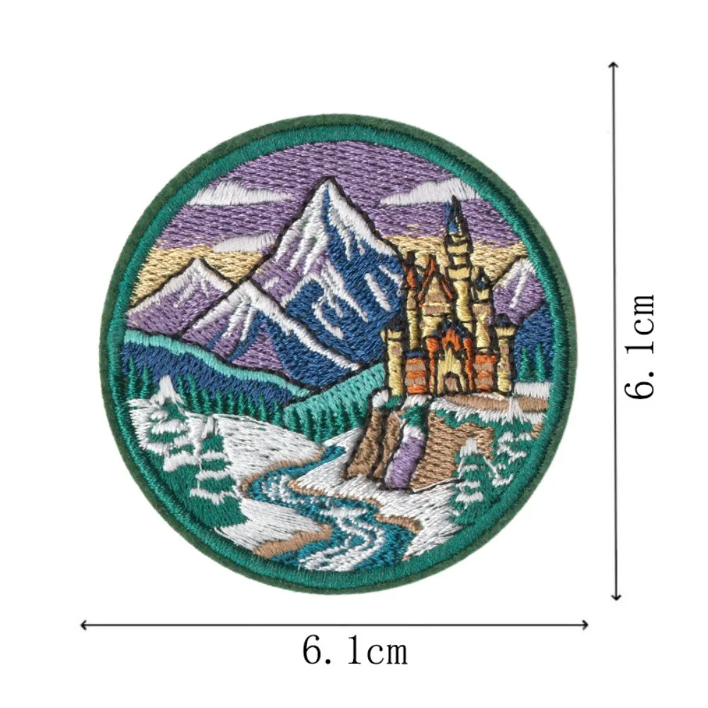 City Landmark Pattern Embroidery Patch DIY T-shirt Backpack Hat Iron on Pacthes Craft Decoration Repair Applique Sticker Sewing - Detail 1
