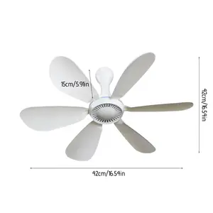 USB Powered Canopy Fan Ceiling, Pendar Fan for Camping Bed Dormitory Tent, Timing Remote Control, 4 Speed, Silent, 6 Leaves, New 12 Main Sales Ceiling Fan Remote Control - №6