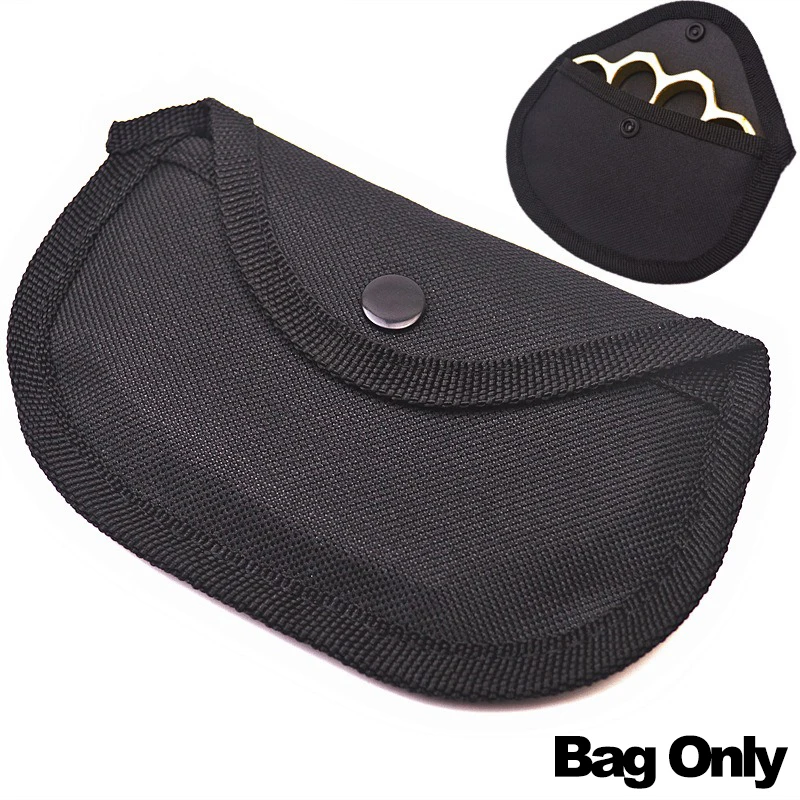 2/4Pcs Waist Pouch Finger Tiger Protection Bag Iron Four-finger Cloth Cover Shockproof Soft Lining Fist Ring Hanging Buckle Bag