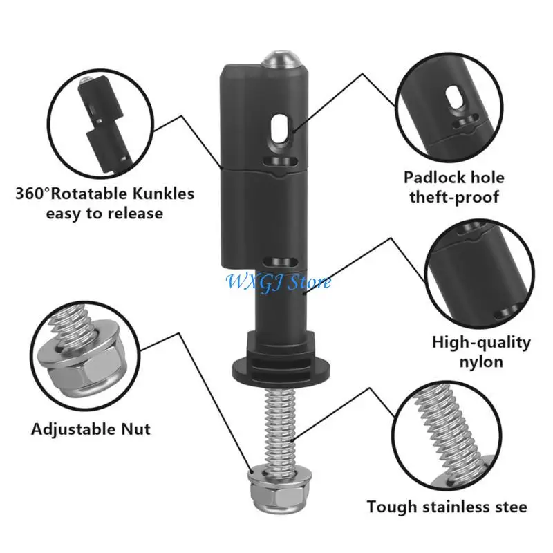 

37JE Traction Boards Mounting Pins for MaxTrax MKII Recovery/Traction Boards Lockable Theft Proof Safety Mount Pins Set