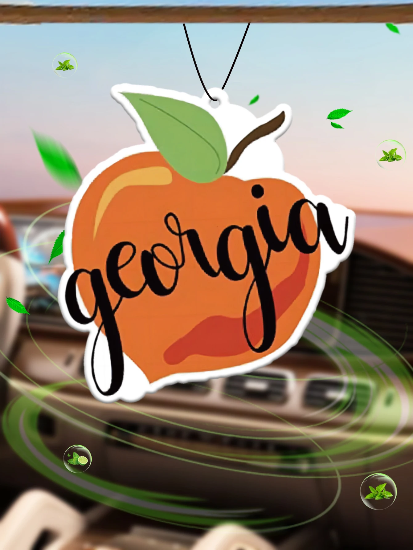 Georgia Peach Hilton (Hotel Scent) Neutral Car Fragrance and Non-Toxic Air Freshener |   Natural Essential Oils and Aromatherapy Scent Tablets (Noroili/Grapefruit/Cedar) |   Hanging Type and Dual-Purpose with Vent Clip |   Long-Lasting Fragrance for 60-90 Days |   Deodorize and Purify the Air |   Suitable for Use in Cars, Homes, Wardrobes, and Bathrooms. |   Cartoon Animation Design |   Same Fragrance as the One Sold in the Store |   Creative Gifts