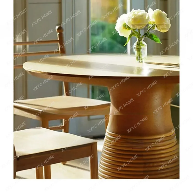 XXFactory Direct Log Wind Dining Table Living Room Small Unit Party Tea Table Size Can Be Customized