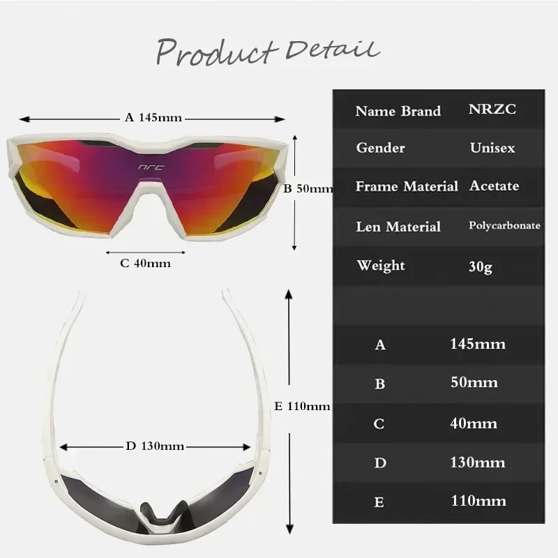 NRC Bike Cycling Sunglasses Outdoor Sport Riding Running Road Glasses Photochromic Mtb Goggles Bicycle Glasses UV400 Eyewear