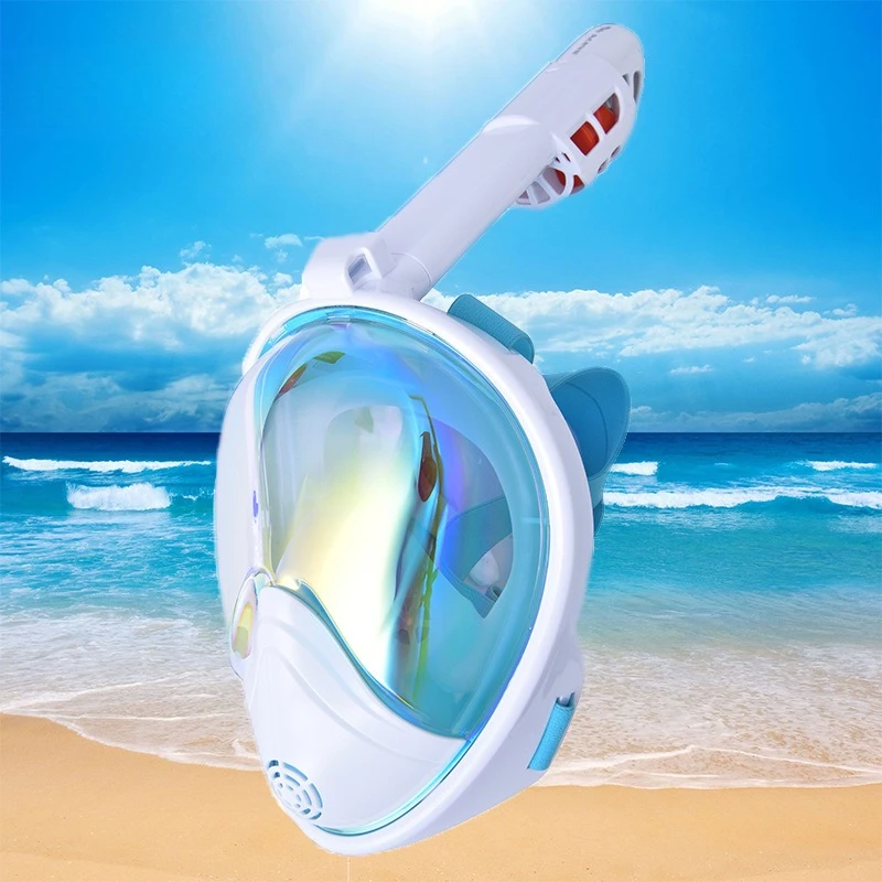 

OEM diving comprehensive mirror, full dry full mask, electroplated spherical folding breathing tube