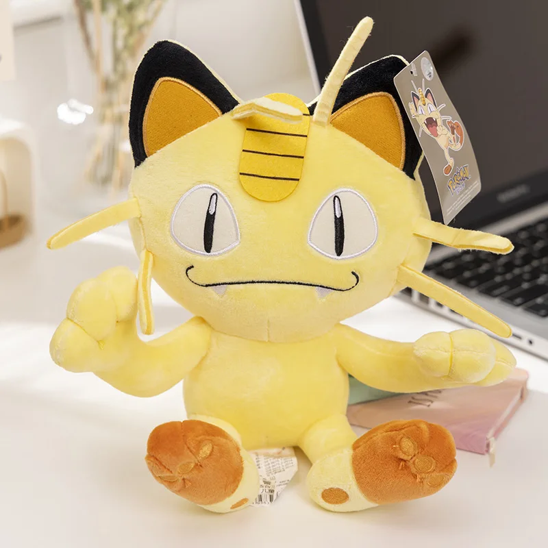 Pokemon Meowth Yamper juguetes de peluche Dedenne Emolga Anime dibujos animados muñecos de peluche suaves lindo perro gato gran regalo de cumpleaños para niños niñas