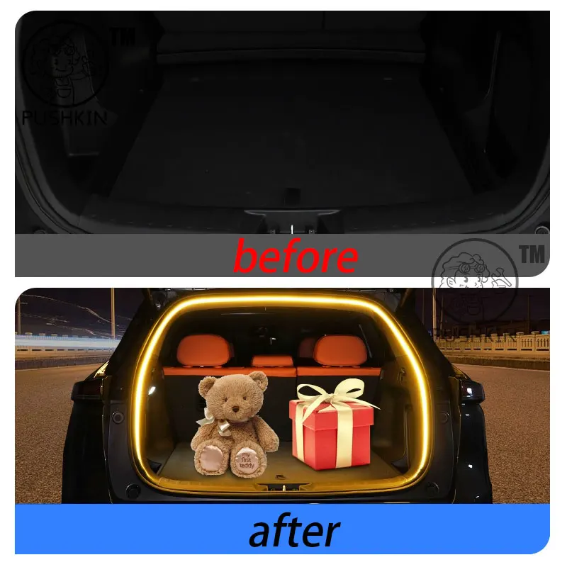 For Changan CS75PLUS 4th 2025 Rear Trunk LED Light Bar Strip Trunk Interior Brightening Decorative Lamp Strip Automatic Light