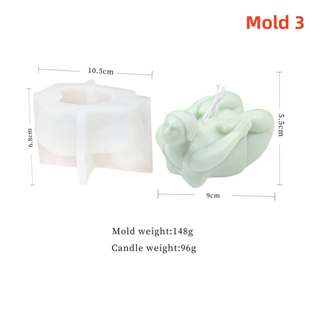 3D Lady Body Kaars Schimmel Yoga Pose Zeep Geurende Gips Epoxyhars Maken Mold DIY Home Decoratie Handgemaakte Geschenken
