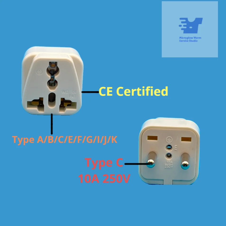 Enchufe de pared de 10 A con certificación CE, tipo enchufe UE, enchufe tipo C.
