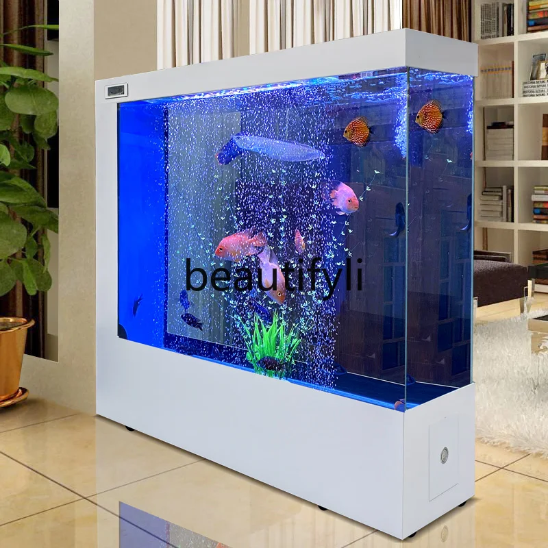 

Ultra-clear Screen Fish Tank Aquarium Living Room Smart Luxury Home Entryway Floor Screen