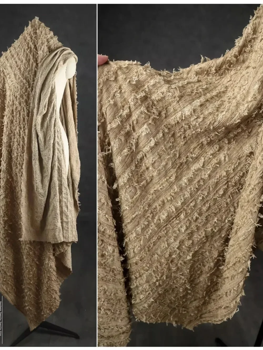 

Yellow Apricot Tassel Knitted Jacquard Fabric for Outerwear Skirt Clothing Designer Cloth Diy Sewing By The Yard Material