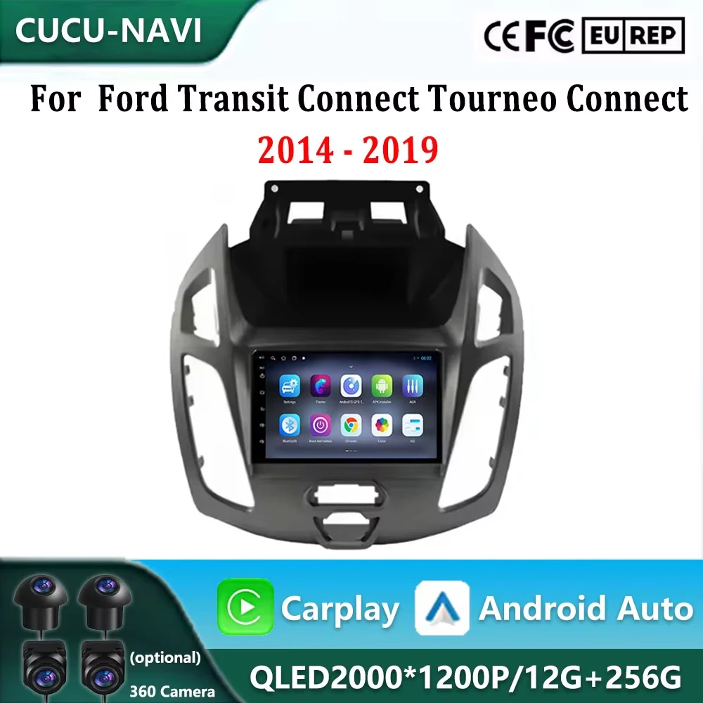 

7-дюймовый Android 14 для Ford Transit Connect Tourneo Connect 2014-2019, видеоплеер, GPS-навигация, автомобильное радио, мультимедиа, стерео, авто