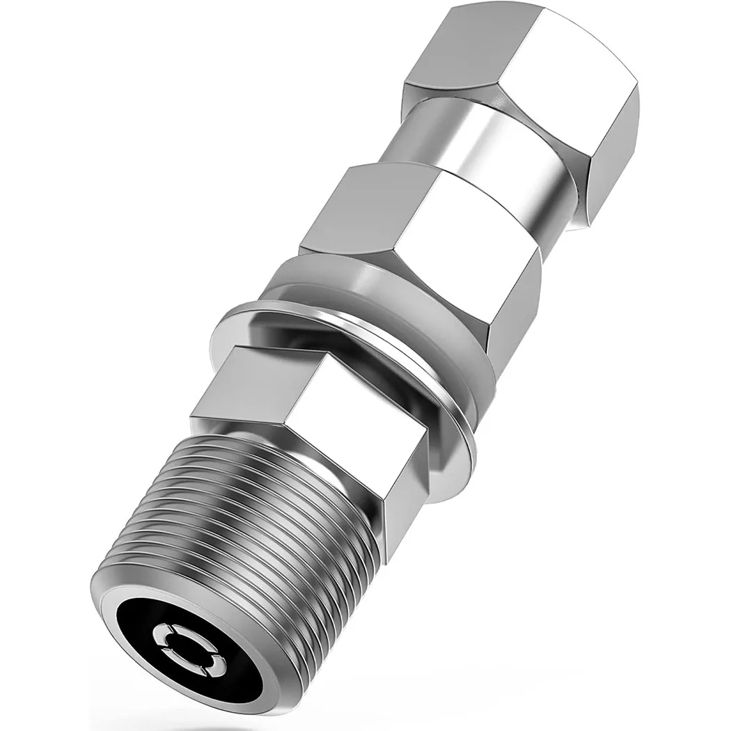 Heavy Duty CB Antenna Stud Mount Adapter Copper Nickel Plated with SO-239 Connector for Mounting 3/8 x 24 Threads CB HAM Radio