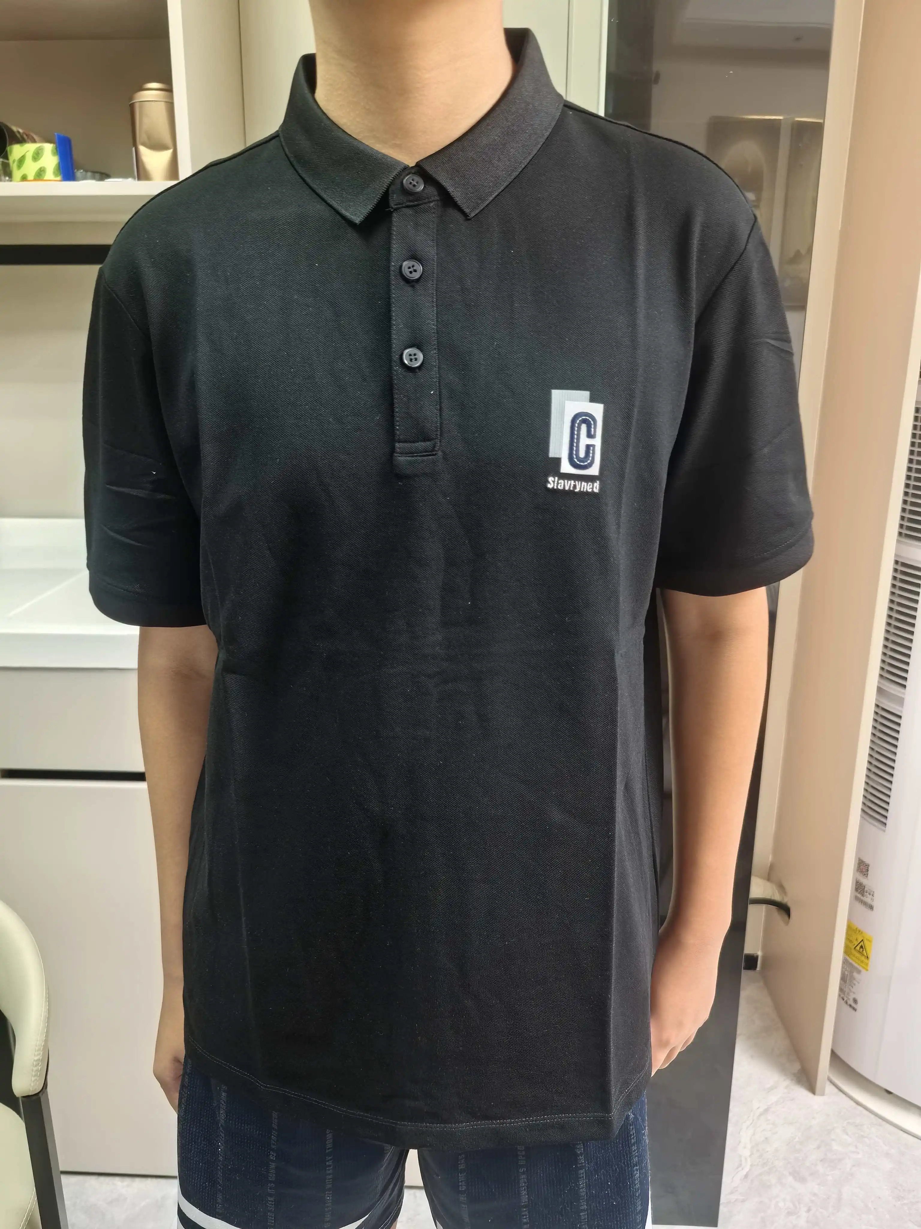 

Solid color short-sleeve POLO shirt for men, 2025 new style, business casual top, loose half-sleeve