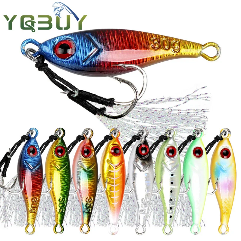 

Набор из 8 металлических джиг-приманок для дальнего заброса, 7-30 г, светящиеся в темноте, модель «Маленький Дельфин», с двойным крючком, для береговой и морской рыбалки