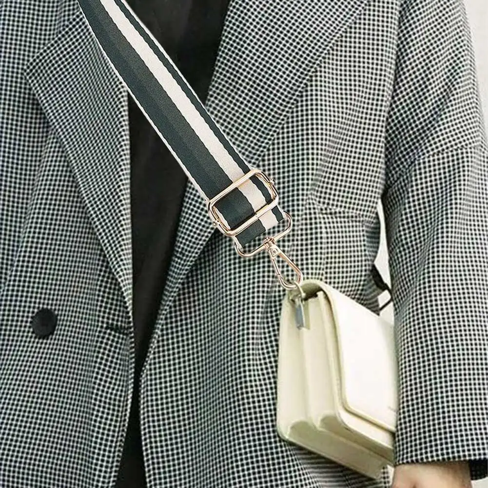4cm Shoulder Bag Straps Fashion Shoulder Strap Belt Geometric Stripe Printing Simple Portable Casual Jacquard for Women Handbags