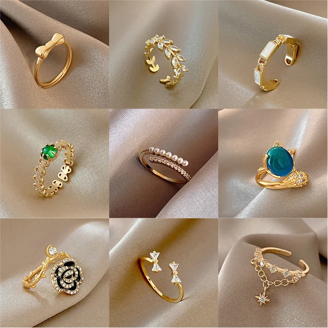 Index finger gold ring design hot sale