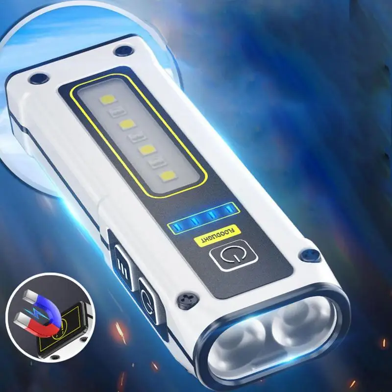 Outdoor LED Flashlight Outdoor Rechargeable Flash Light Color Changing Side Light Camping Supplies Power Bank For Fishers Hiking