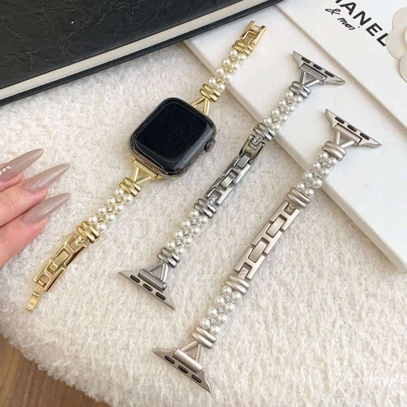 Compatible with iWatch strap 38mm 40mm 41mm 42mm 44mm 45mm 49mm Small Fragrant V-Diamond Fashion Strap