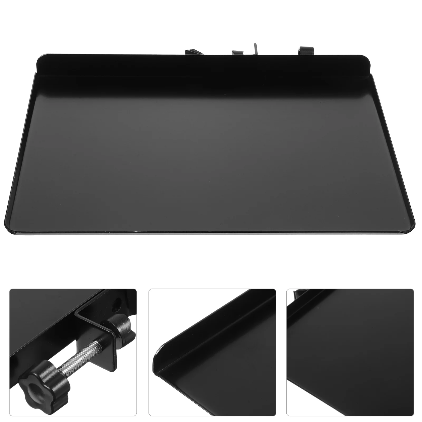 

Microphone Stand Holder Shelf Hook Microphones Sound Card Storage Tray for Live Rack Clamp It Can Move