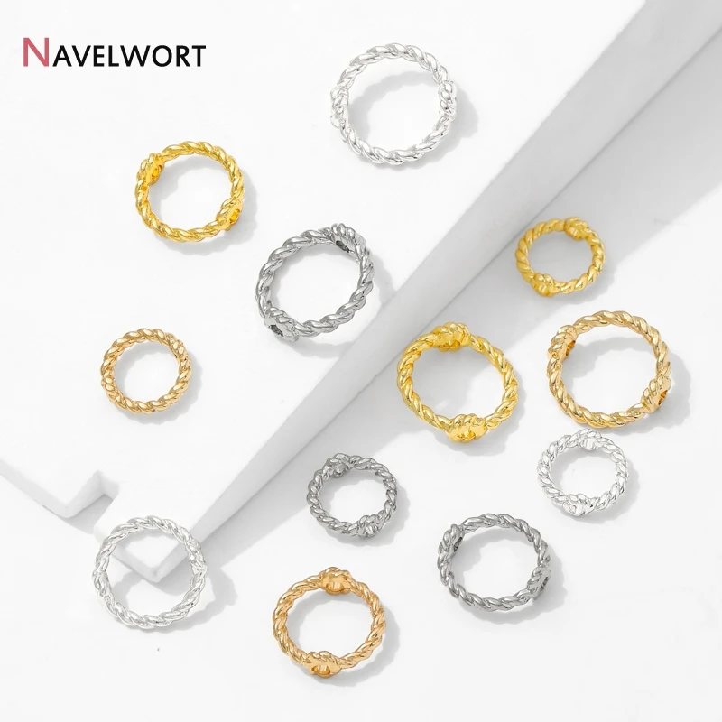 10/20/30Pcs 14K Gold Plated Brass Metal Stripe Bead Frame,For  DIY Fashion Bracelet Necklace Making Accessories