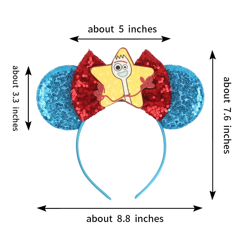 New Cute Disney Mouse Ears fascia per capelli donna paillettes 5 \