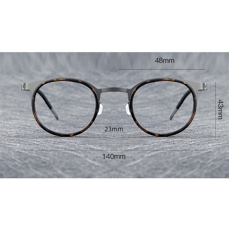 Denmark Brand Screwless Design Pure Titanium Glasses Mirror Ring Separation Frame Men Myopia Optical Prescription Eyeglasses