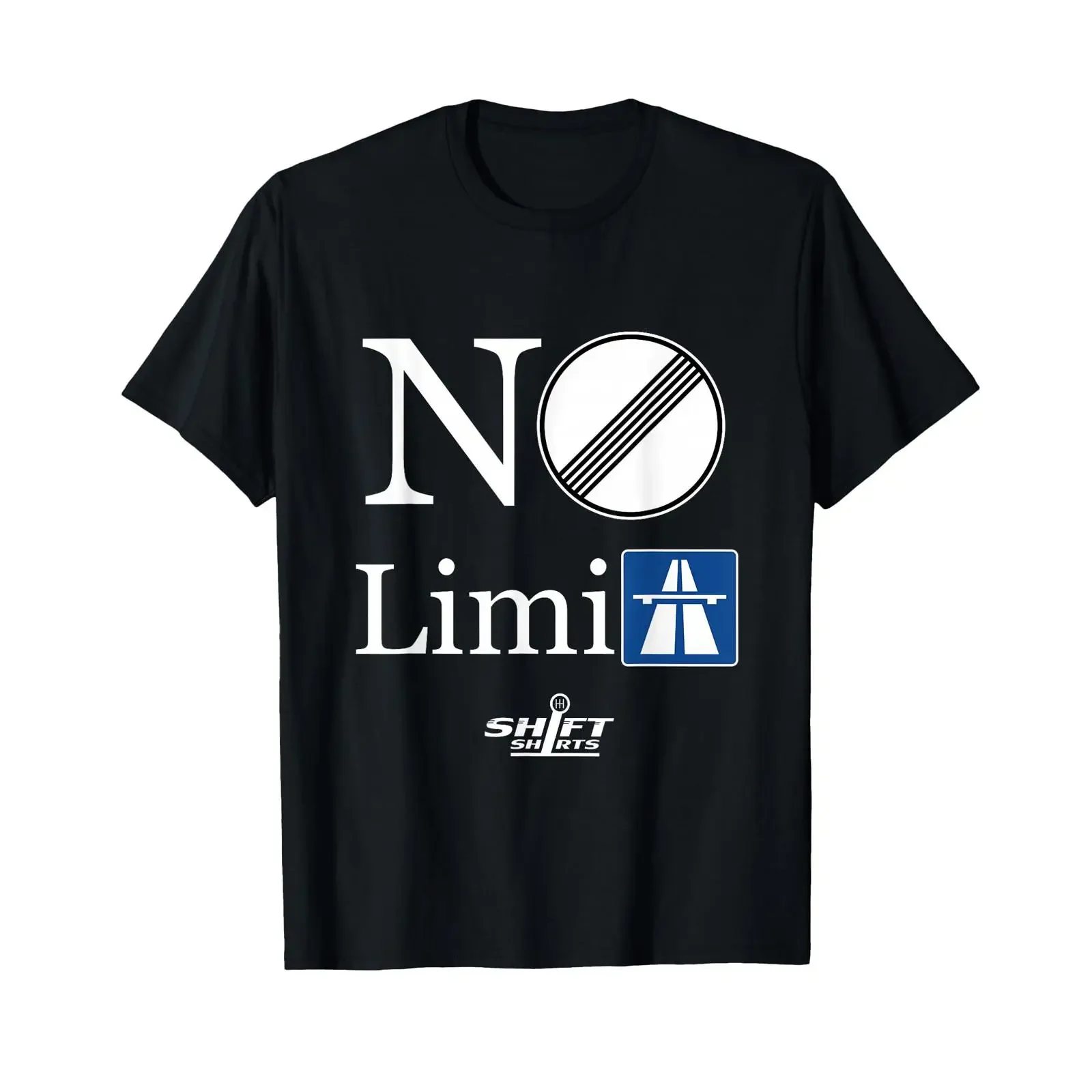 No Limit Autobahn Speed Sign Funny Car Enthusiast T Shirt vintage Washed Slightly graphic Breathable Comfortable Stylish Unisex