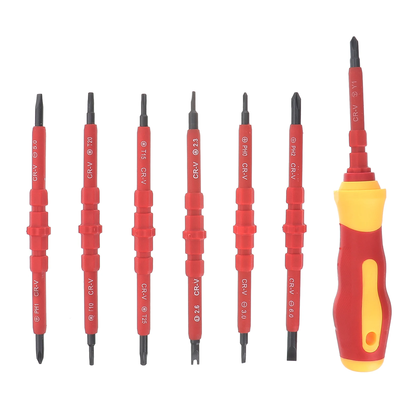 

1Set Electrician Insulated Screwdriver Kit Non-Slip Ergonomic Tool Hardened Screw Holder Maintenance Repair Slotted Screwdriver