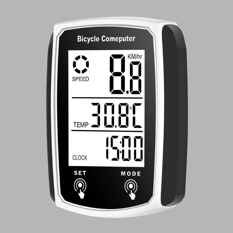 Mini Bike Computer Waterproof Bicycles Speedometers Odometers with 19-Functions Bike Wire Cycling Computer