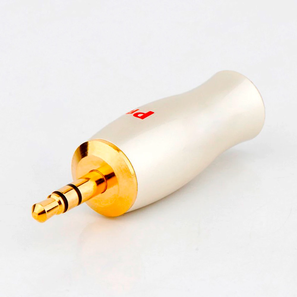 محول سماعة أذن مطلي بالذهب Preffair ، مقبس صوت ، 3 أعمدة ، سماعة رأس ستيريو ذاتية الصنع ، إصلاح سماعة أذن ، جودة عالية