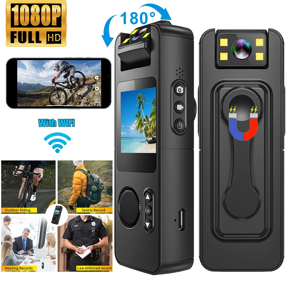 

1080P HD Camera WiFi Portable Mini Video Recorder Outdoor Sports Recorder Infrared Wireless Camera Security Action Camera