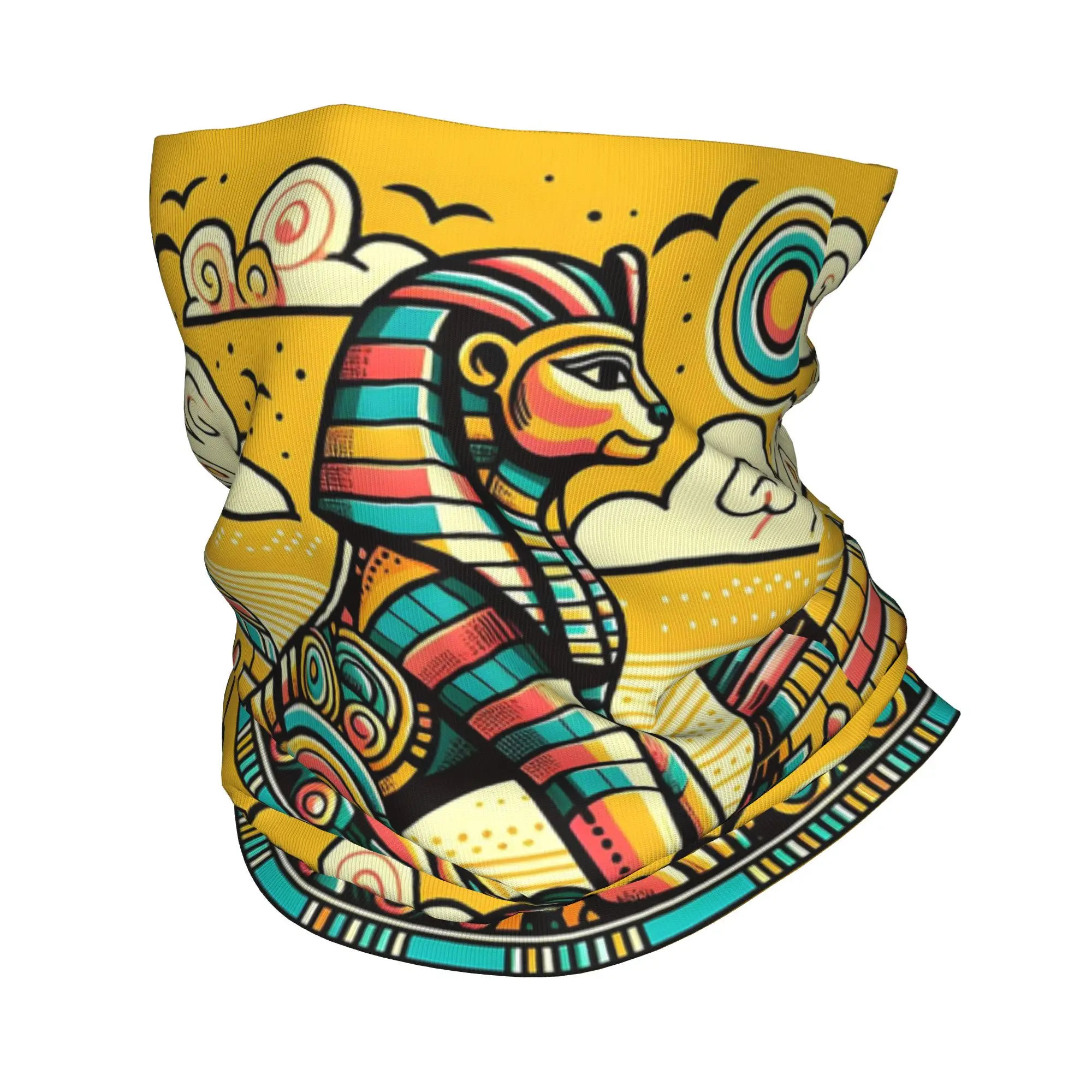 Egypt Sphinx and amp's Silent Watch from EgyApe Artists Bandana Neck Gaiter Printed Wrap Scarf Headwear Outdoor Sports Unisex