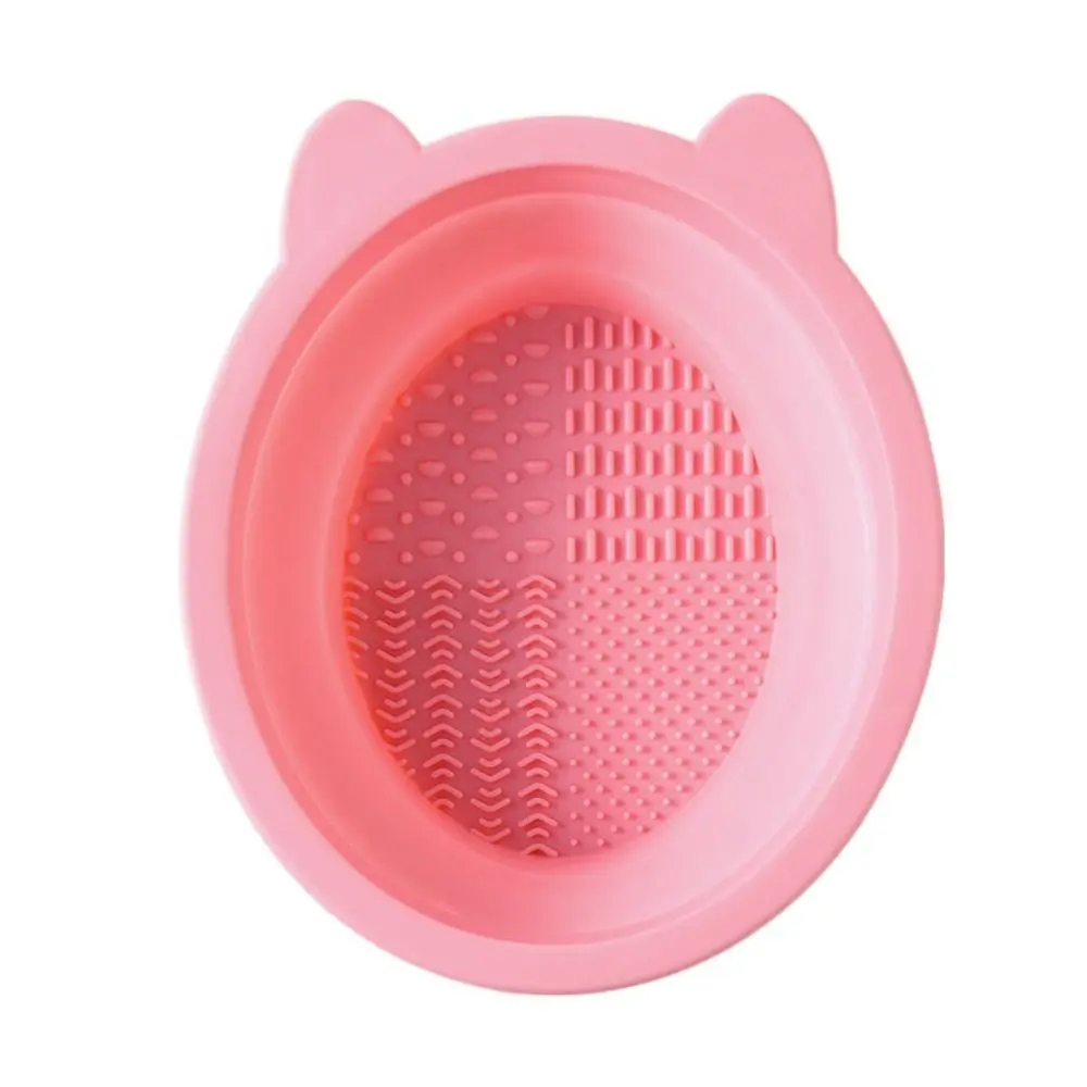 Silicone Makeup Brush Cleaning Bowl Foldable Cosmetic Brush Cleaner Makeup Brush Cleaning Mat Beauty Cosmetic Holder