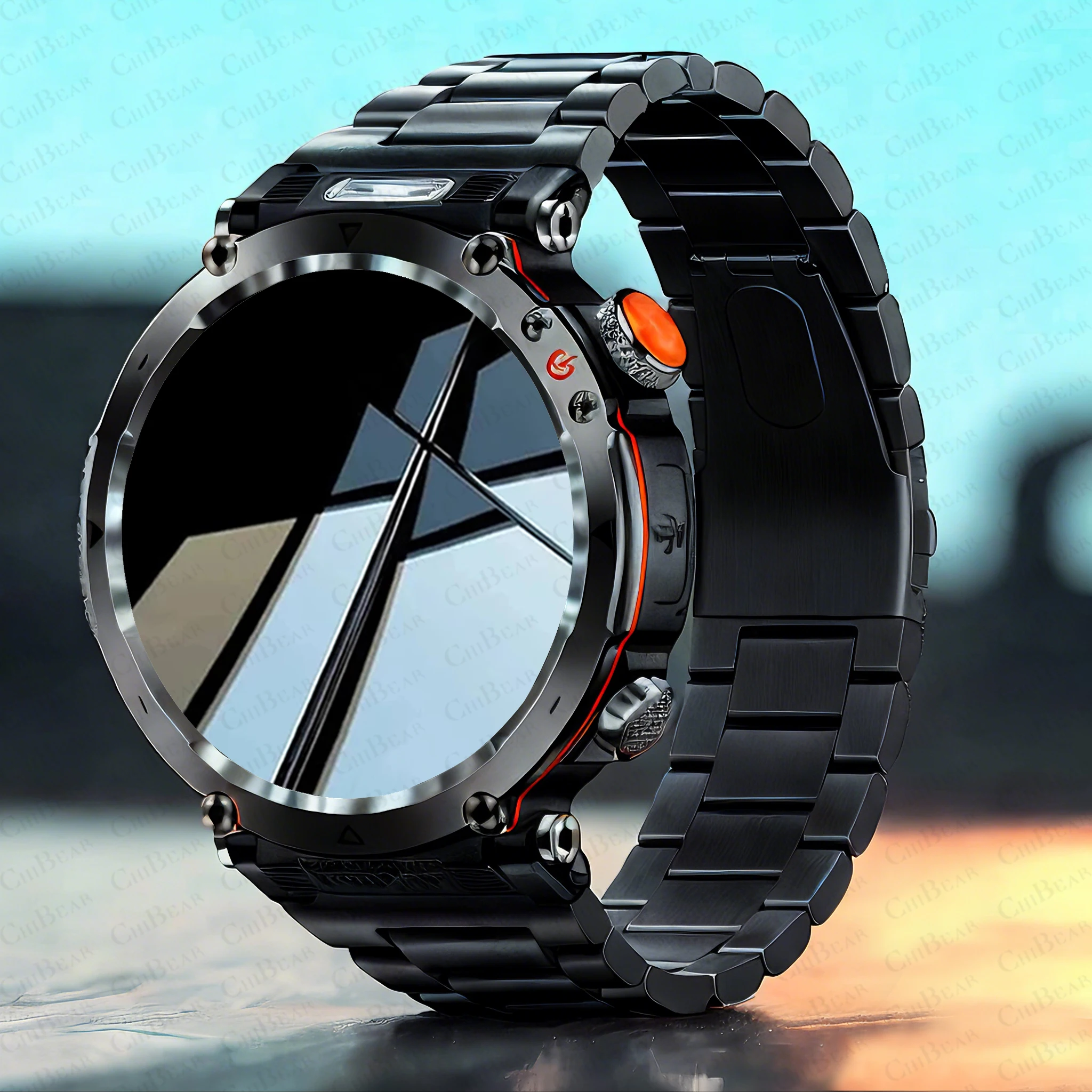 HT30 Smart Watch Bluetooth Call Men Outdoor Sports Fitness Compass Heart Rate Health Monitoring 600mAh Large Battery Smartwatch